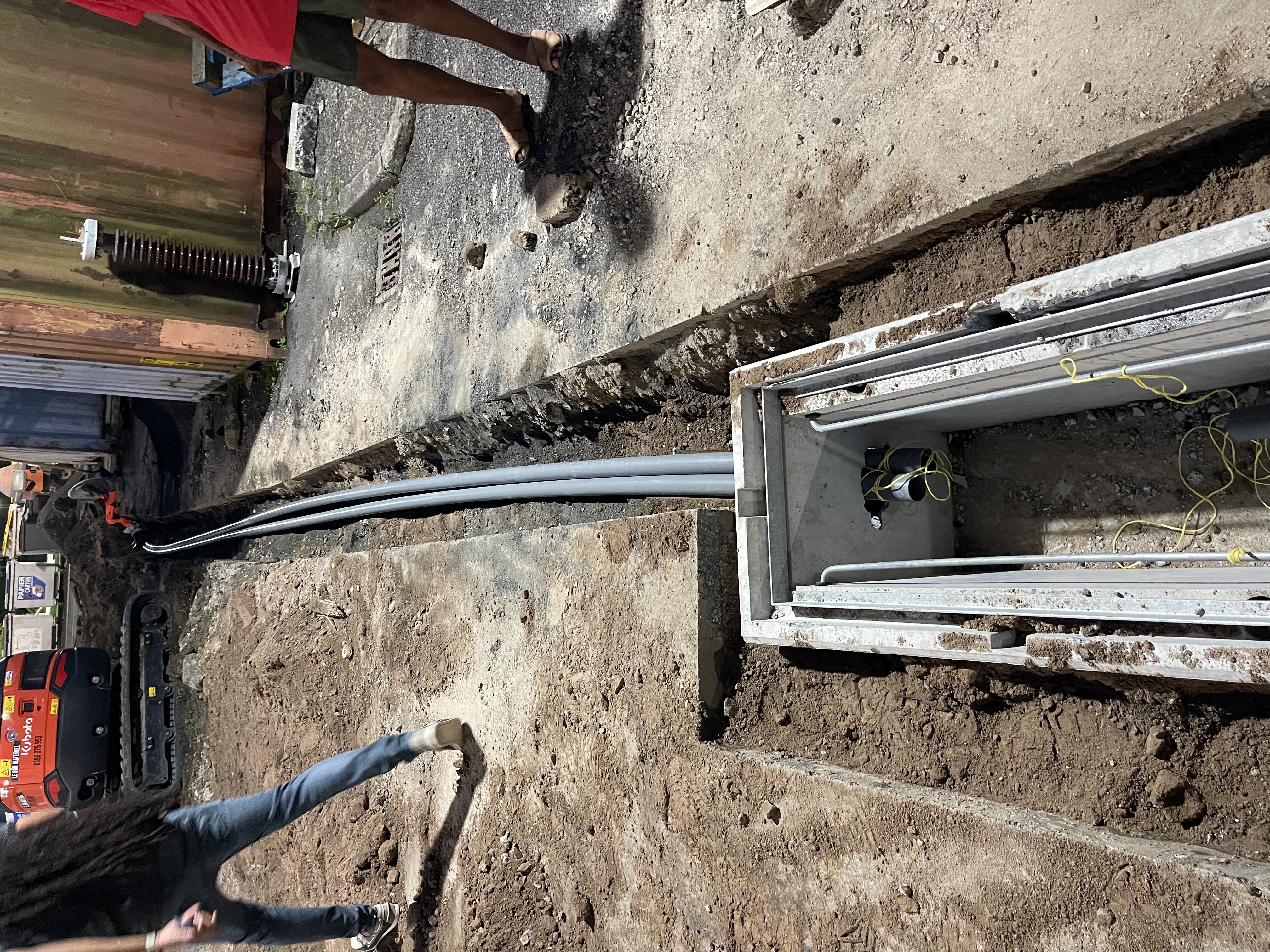 Fibre optique - génie civil et tranchée