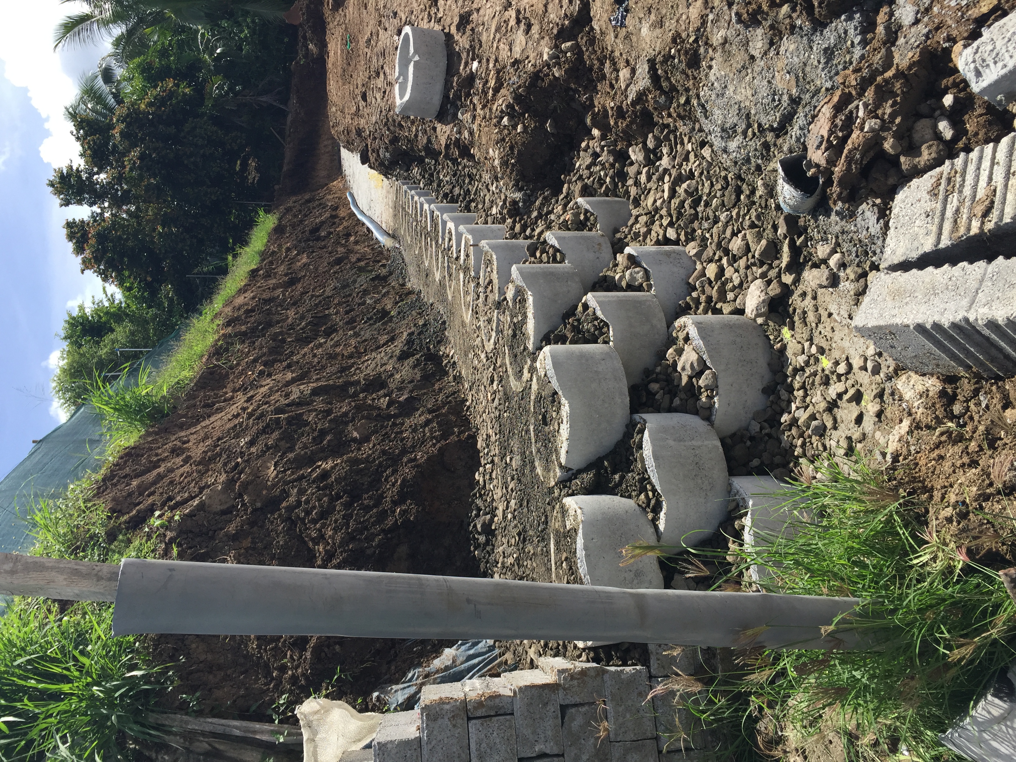 Mur ATALUS - ouvrage de soutènement achevé